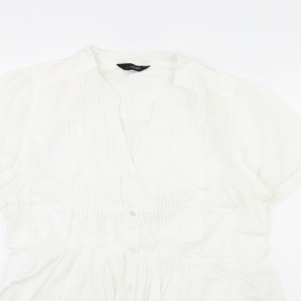 Yours Womens White   Basic Blouse Size 22