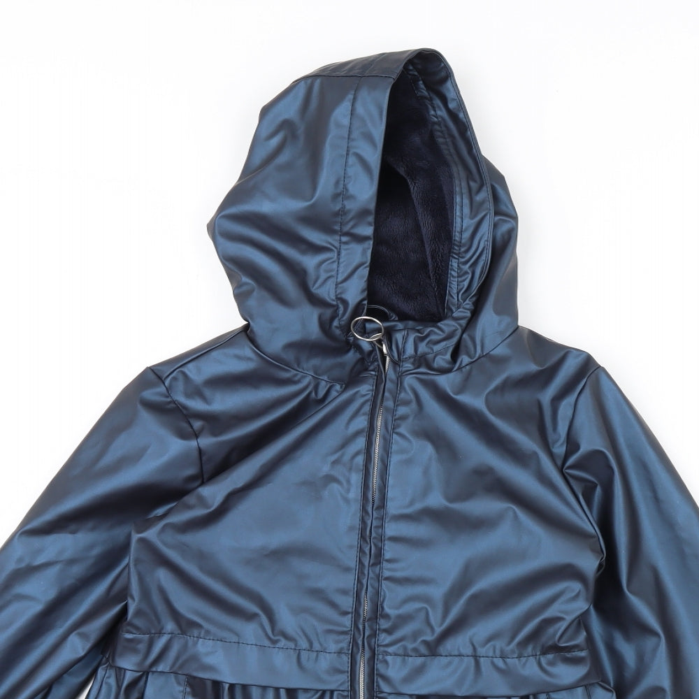 TU Girls Blue   Rain Coat Coat Size 7 Years
