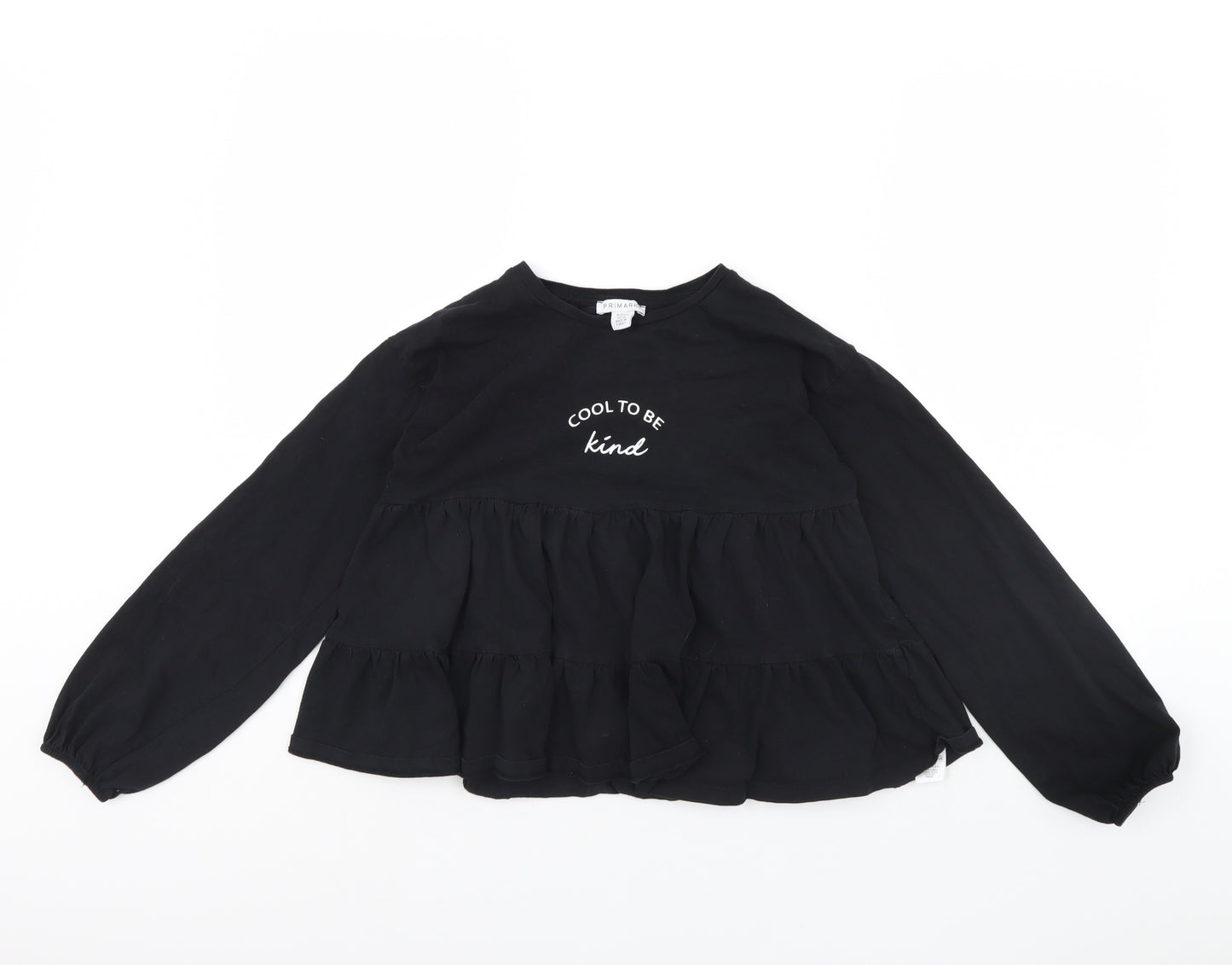 Primark Girls Black   Basic Blouse Size 11-12 Years