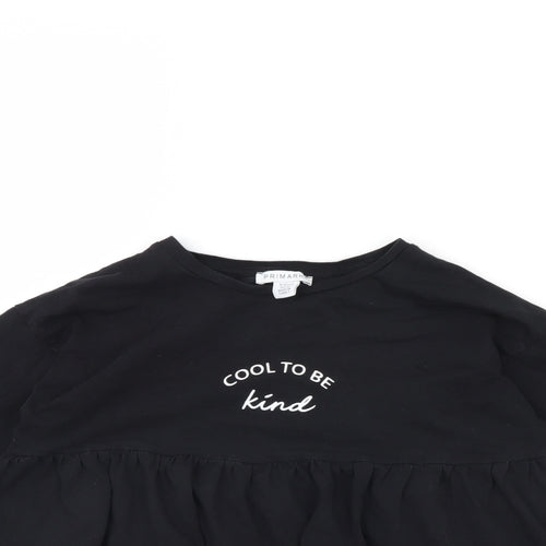 Primark Girls Black   Basic Blouse Size 11-12 Years