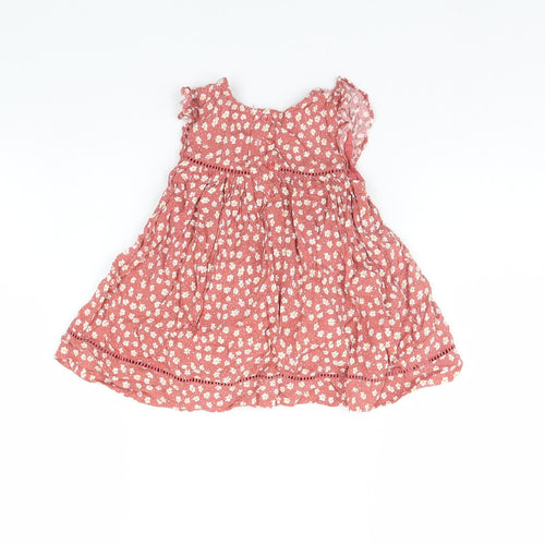 Primark Girls Pink Floral  Fit & Flare  Size 18 Months