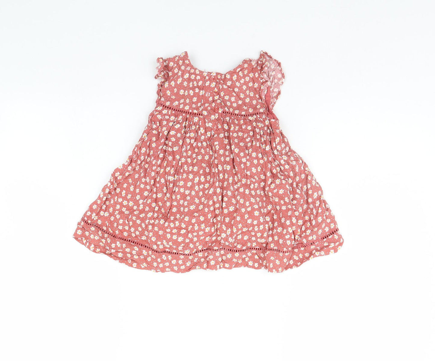 Primark Girls Pink Floral  Fit & Flare  Size 18 Months