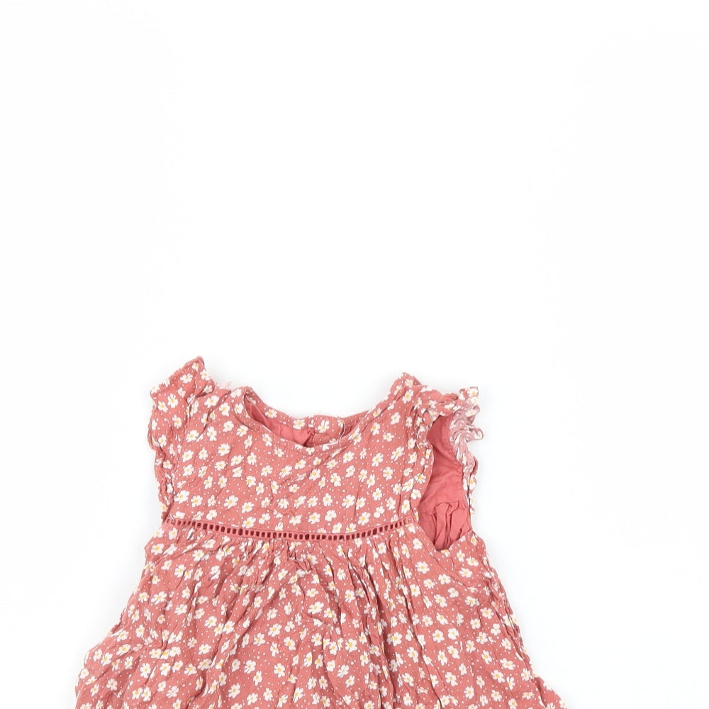 Primark Girls Pink Floral  Fit & Flare  Size 18 Months