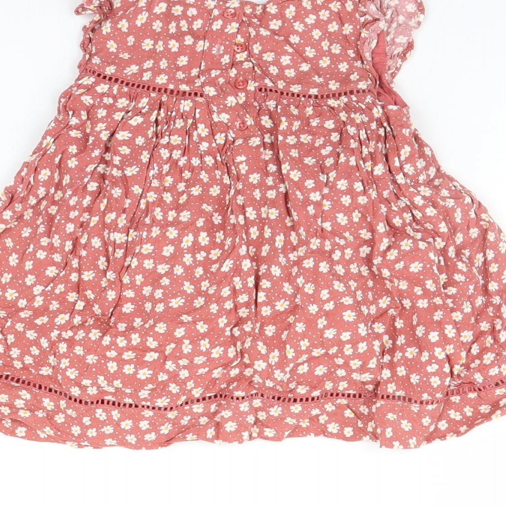 Primark Girls Pink Floral  Fit & Flare  Size 18 Months