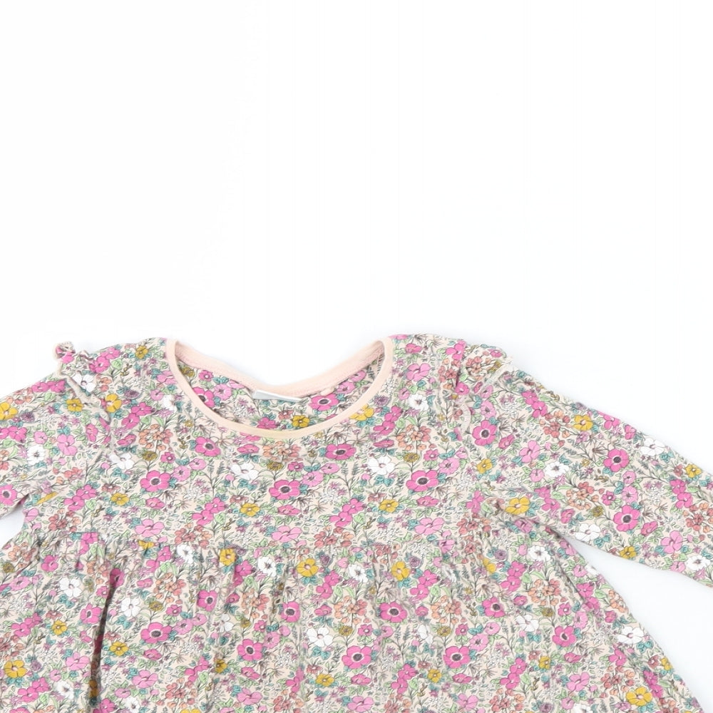 NEXT Girls Pink Floral  Fit & Flare  Size 2 Years