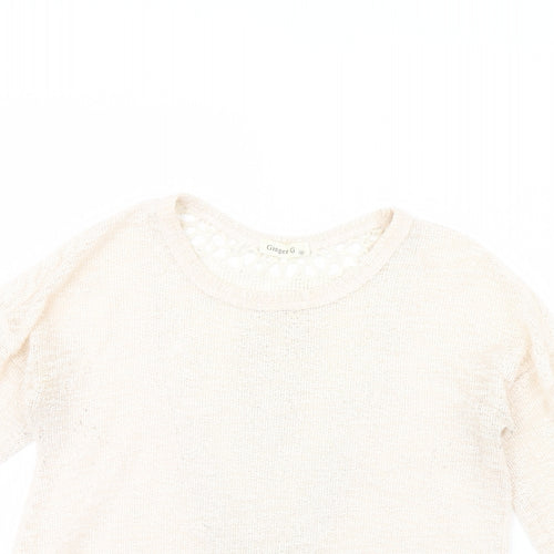 Ginger G Womens Pink   Pullover Jumper Size M