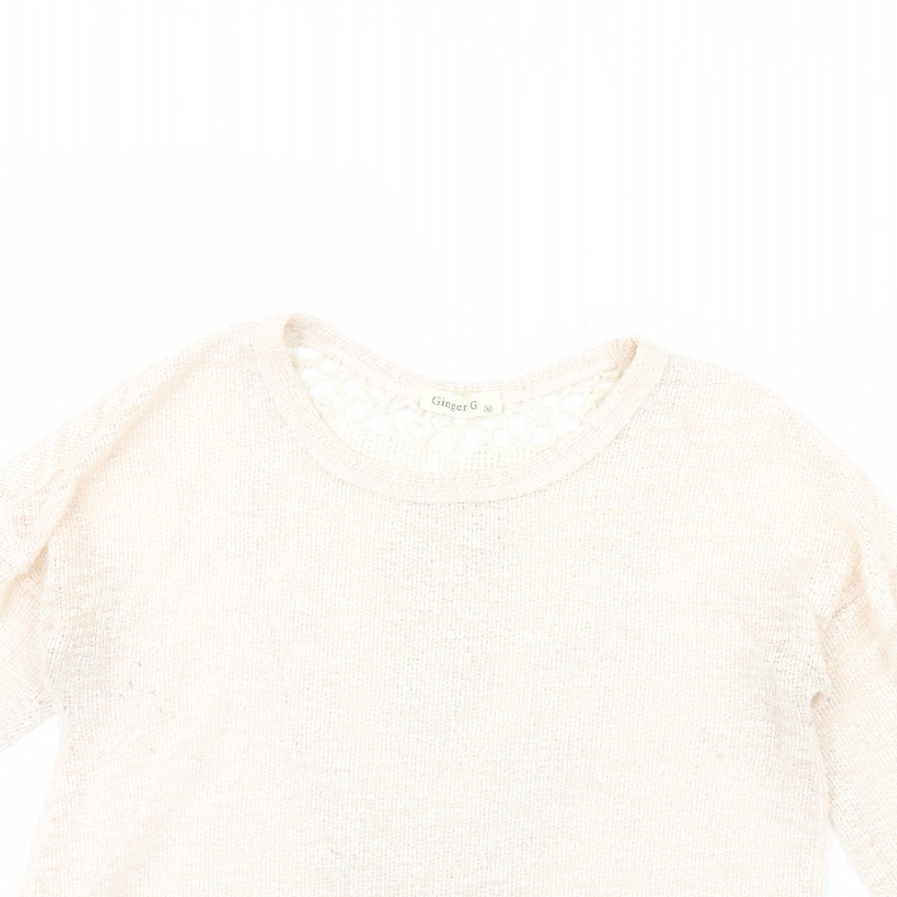 Ginger G Womens Pink   Pullover Jumper Size M