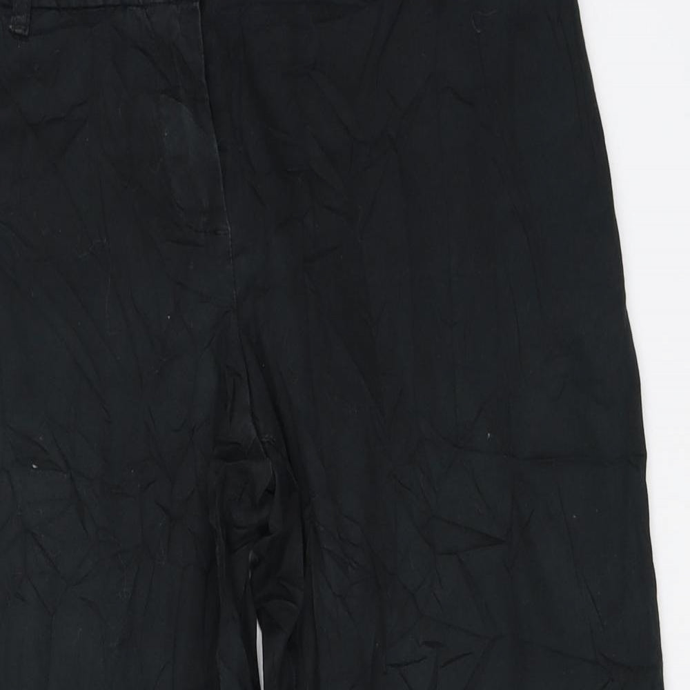 Marks and Spencer Womens Black   Cropped Trousers Size 12 L23 in