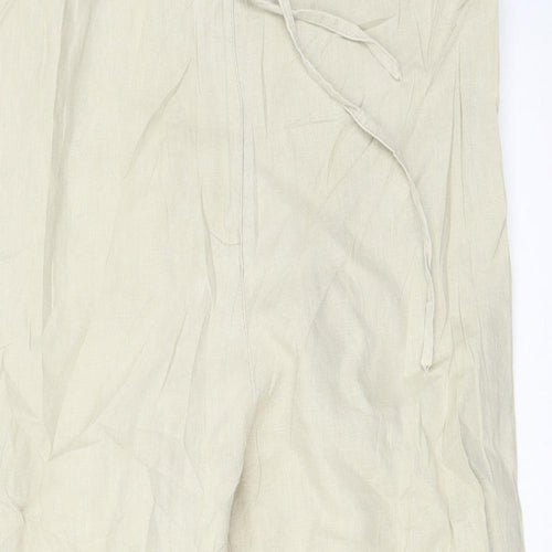 NEXT Womens Beige   Cropped Trousers Size 12 L20 in