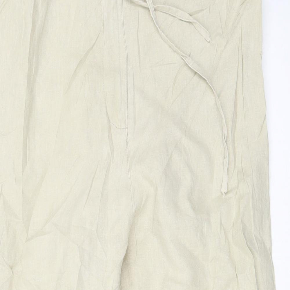 NEXT Womens Beige   Cropped Trousers Size 12 L20 in