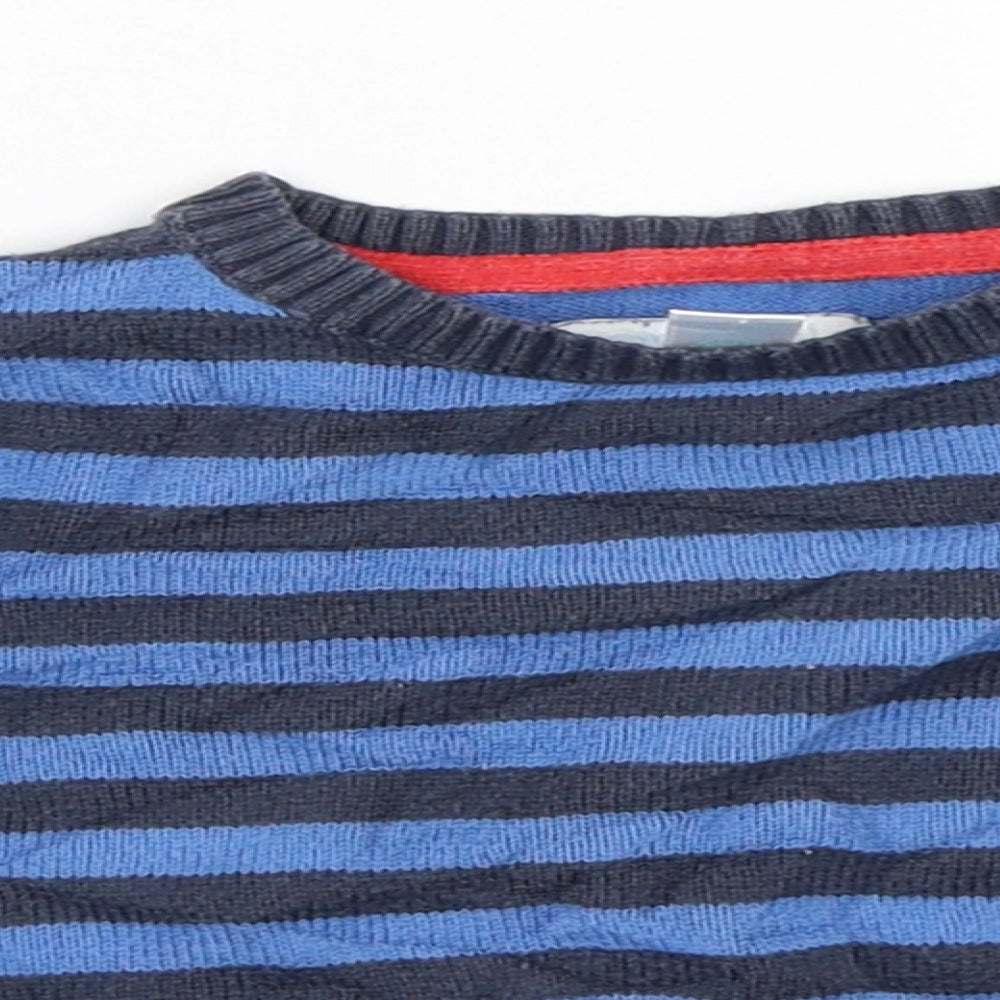 Obaibi Boys Blue Striped  Pullover Jumper Size 9-12 Months