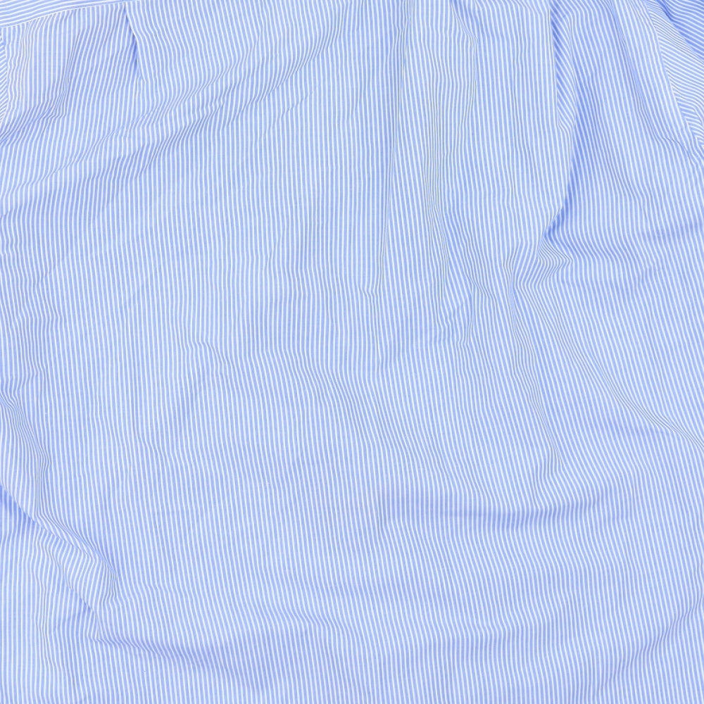 Debenhams Mens Blue Striped   Button-Up Size 16.5