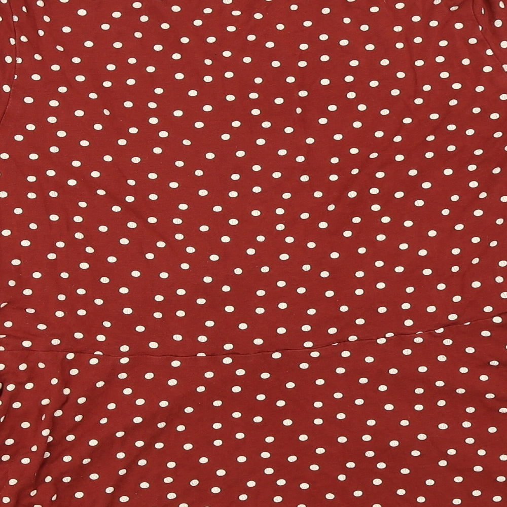 New Look Womens Brown Polka Dot  Basic T-Shirt Size 16