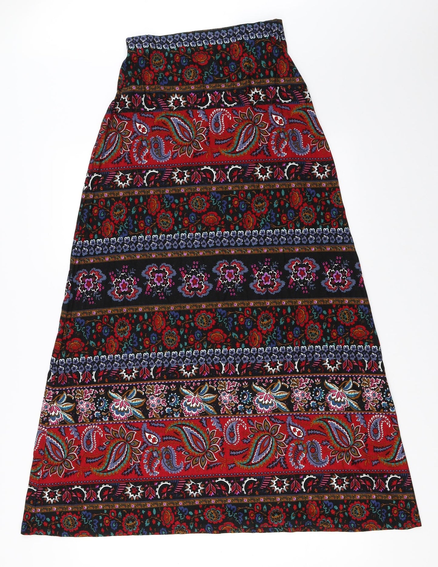 Monsoon Womens Black Geometric  Maxi Skirt Size S