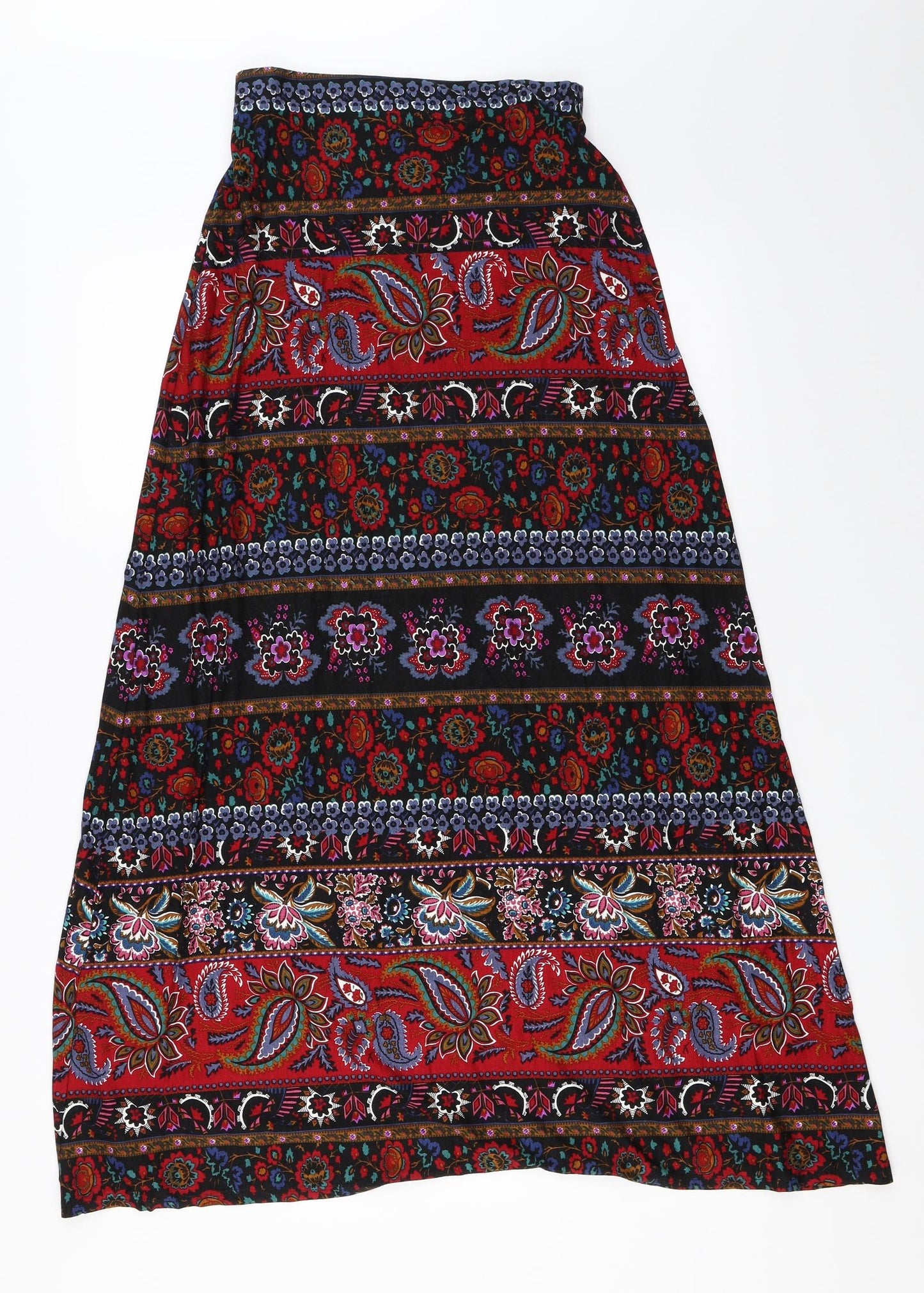 Monsoon Womens Black Geometric  Maxi Skirt Size S