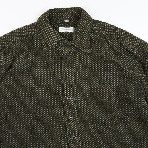 Canda Mens Green    Button-Up Size 15.5