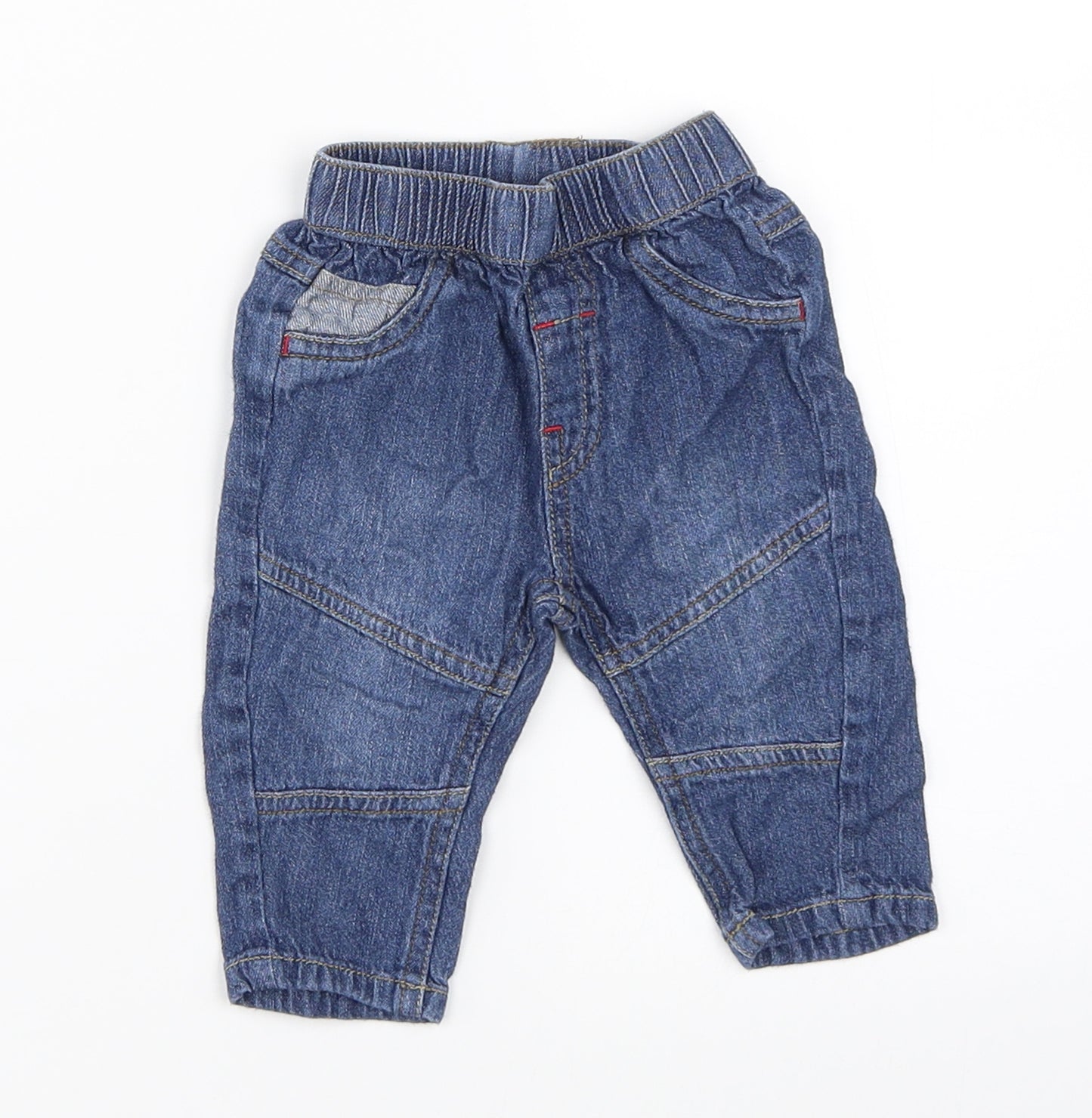 George Boys Blue  Denim Capri Jeans Size 0-3 Months