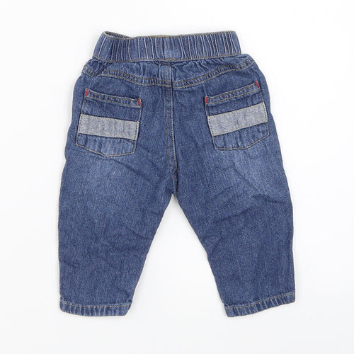George Boys Blue  Denim Capri Jeans Size 0-3 Months