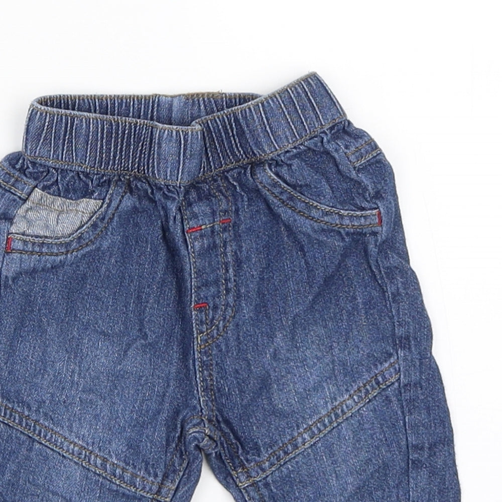 George Boys Blue  Denim Capri Jeans Size 0-3 Months