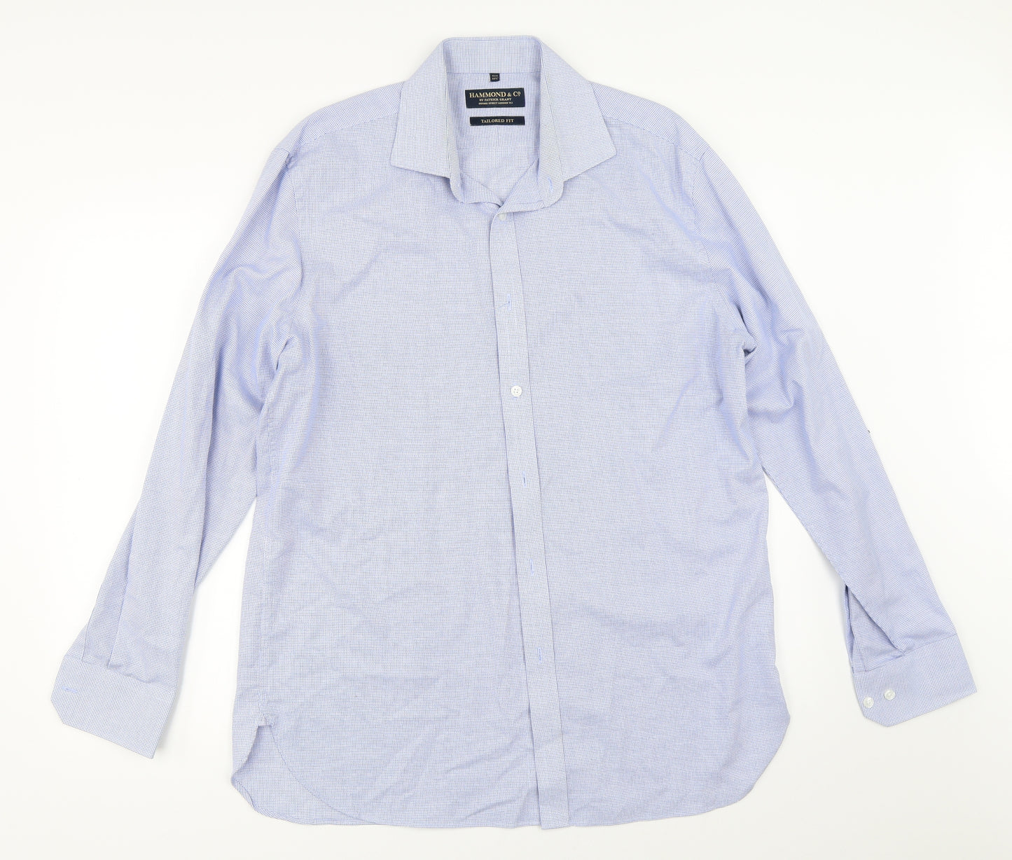 Hammond & Co Mens Blue    Dress Shirt Size 16.5