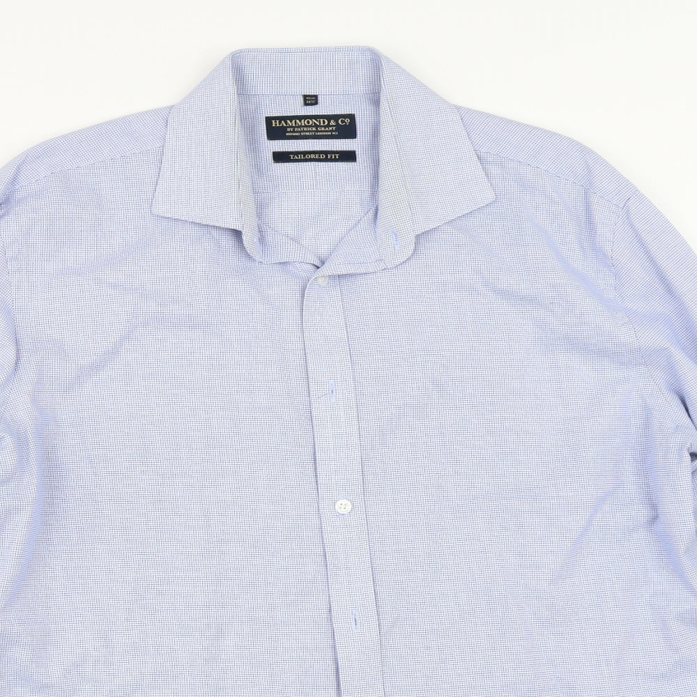 Hammond & Co Mens Blue    Dress Shirt Size 16.5