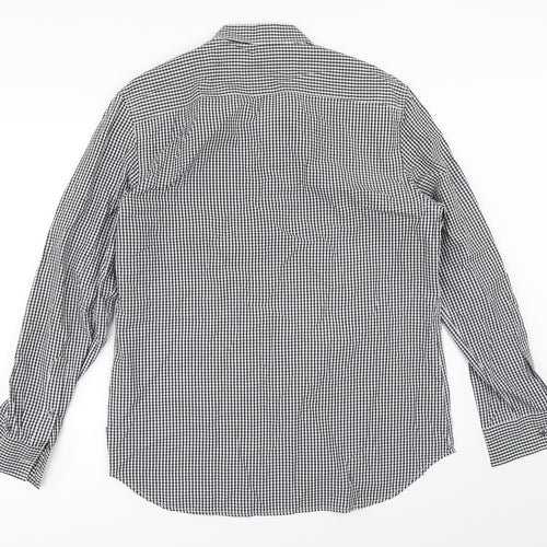 French Connection Mens Black Check   Button-Up Size L