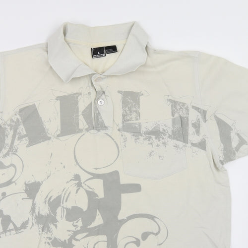 Preworn Mens Ivory    Polo Size L