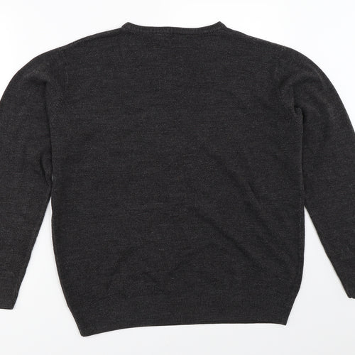 Easy Mens Grey   Pullover Jumper Size L