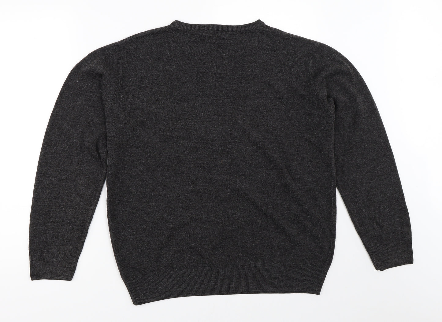 Easy Mens Grey   Pullover Jumper Size L