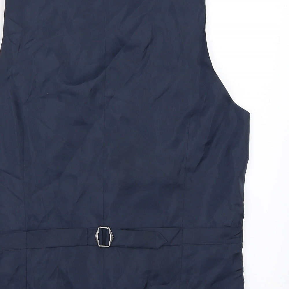 Marks and Spencer Mens Blue   Jacket Suit Waistcoat Size S