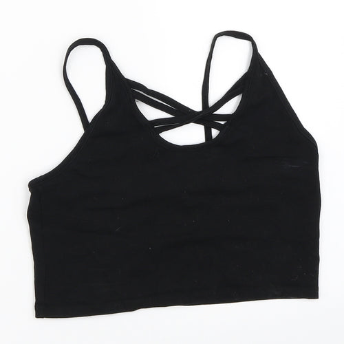 Select Womens Black   Cropped Tank Size 8