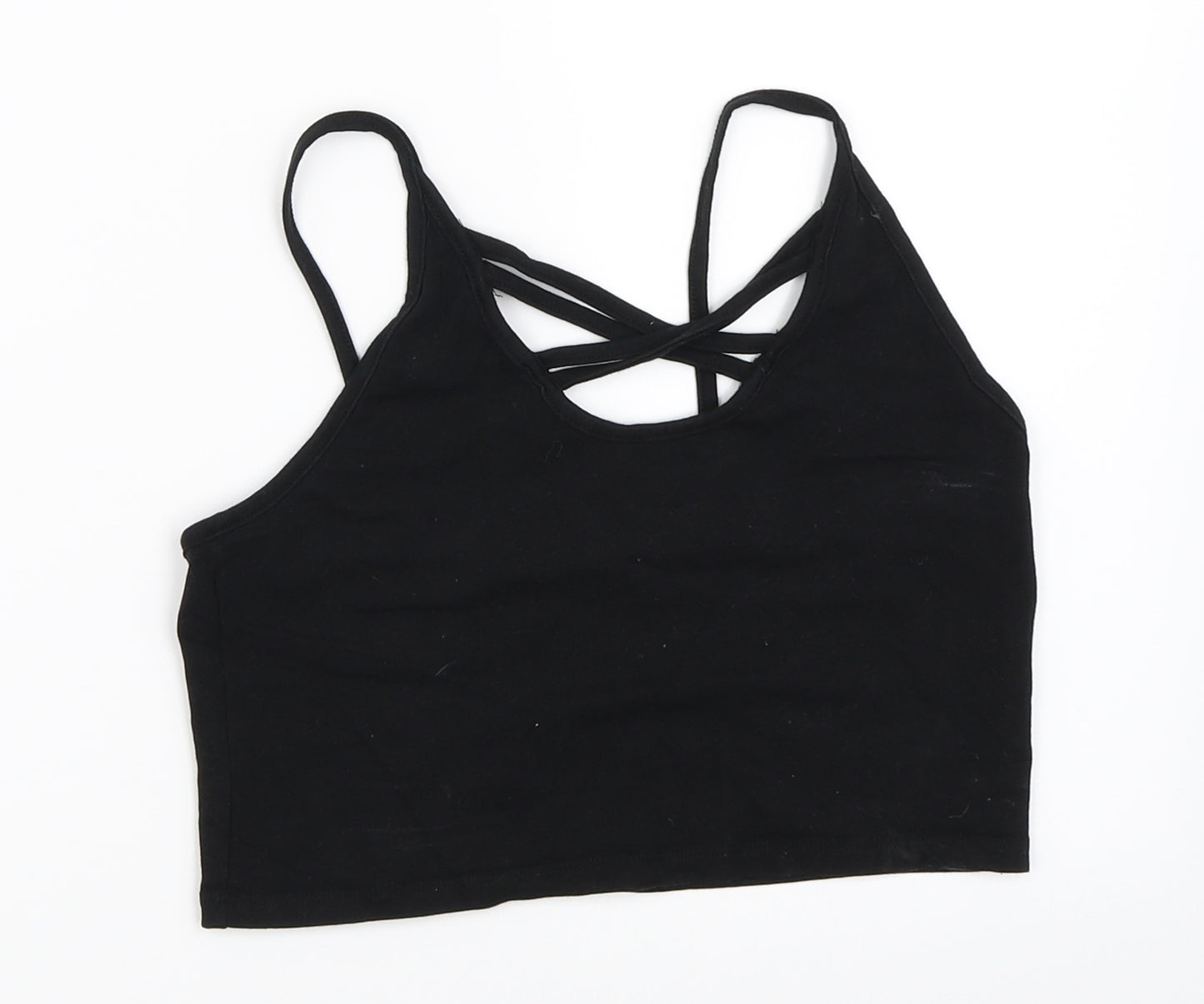 Select Womens Black   Cropped Tank Size 8
