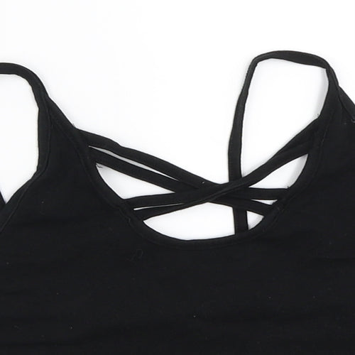 Select Womens Black   Cropped Tank Size 8
