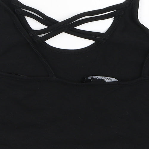 Select Womens Black   Cropped Tank Size 8