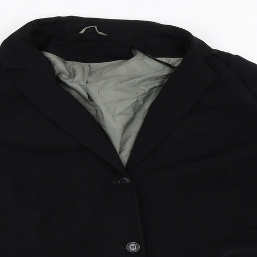 essence Womens Black   Overcoat Coat Size 16