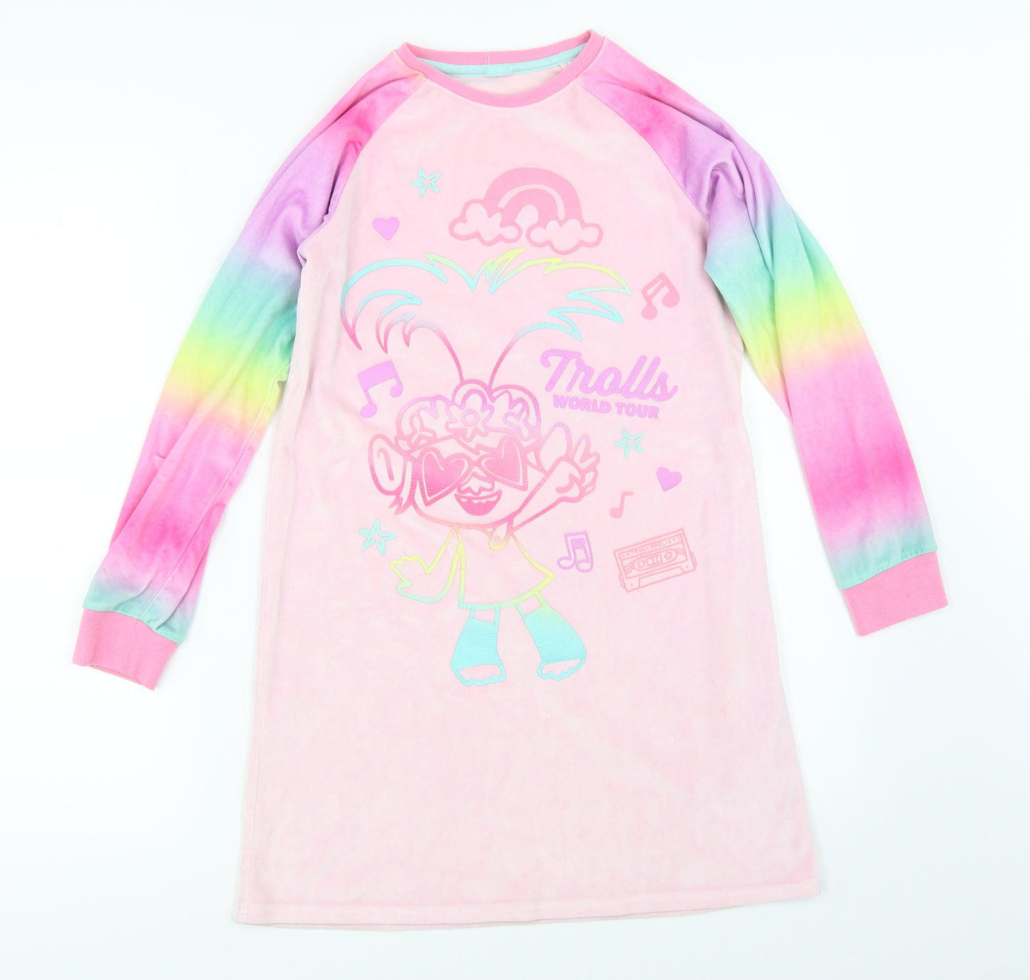 George Girls Pink Solid  Top Dress Size 9-10 Years  - trolls