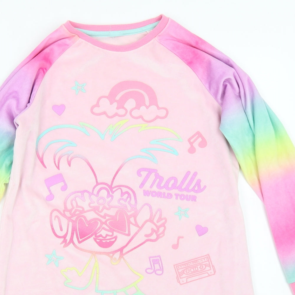 George Girls Pink Solid  Top Dress Size 9-10 Years  - trolls