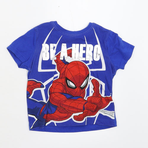 Tesco Boys Blue   Pullover T-Shirt Size 2-3 Years  - Spider Man