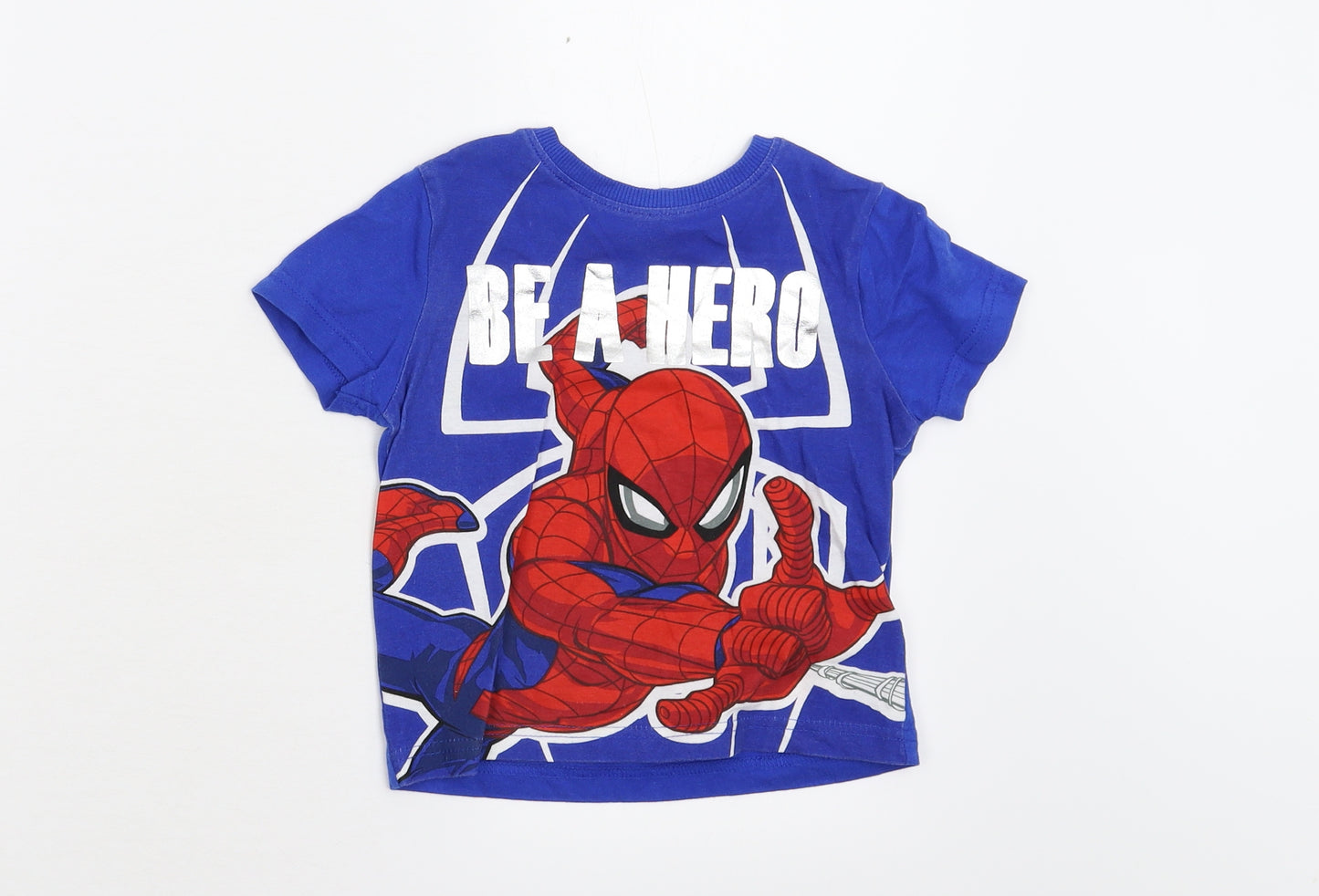 Tesco Boys Blue   Pullover T-Shirt Size 2-3 Years  - Spider Man