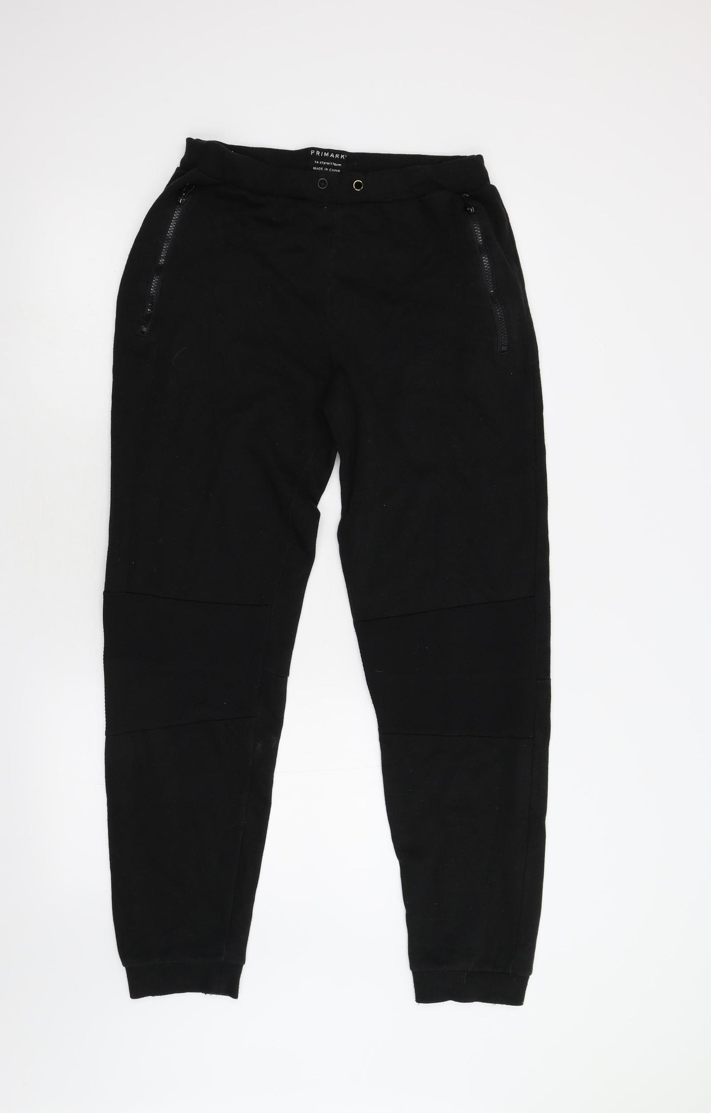Primark Boys Black  Fleece Sweatpants Trousers Size 14-15 Years
