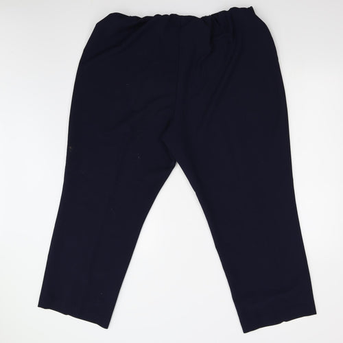 BM Collection Womens Blue   Trousers  Size 22 L27 in