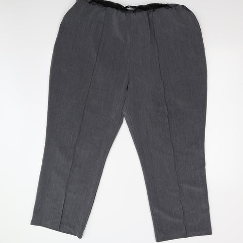 BM Collection Womens Grey   Trousers  Size 20 L27 in