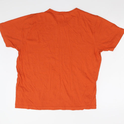 Preworn Mens Orange    T-Shirt Size L