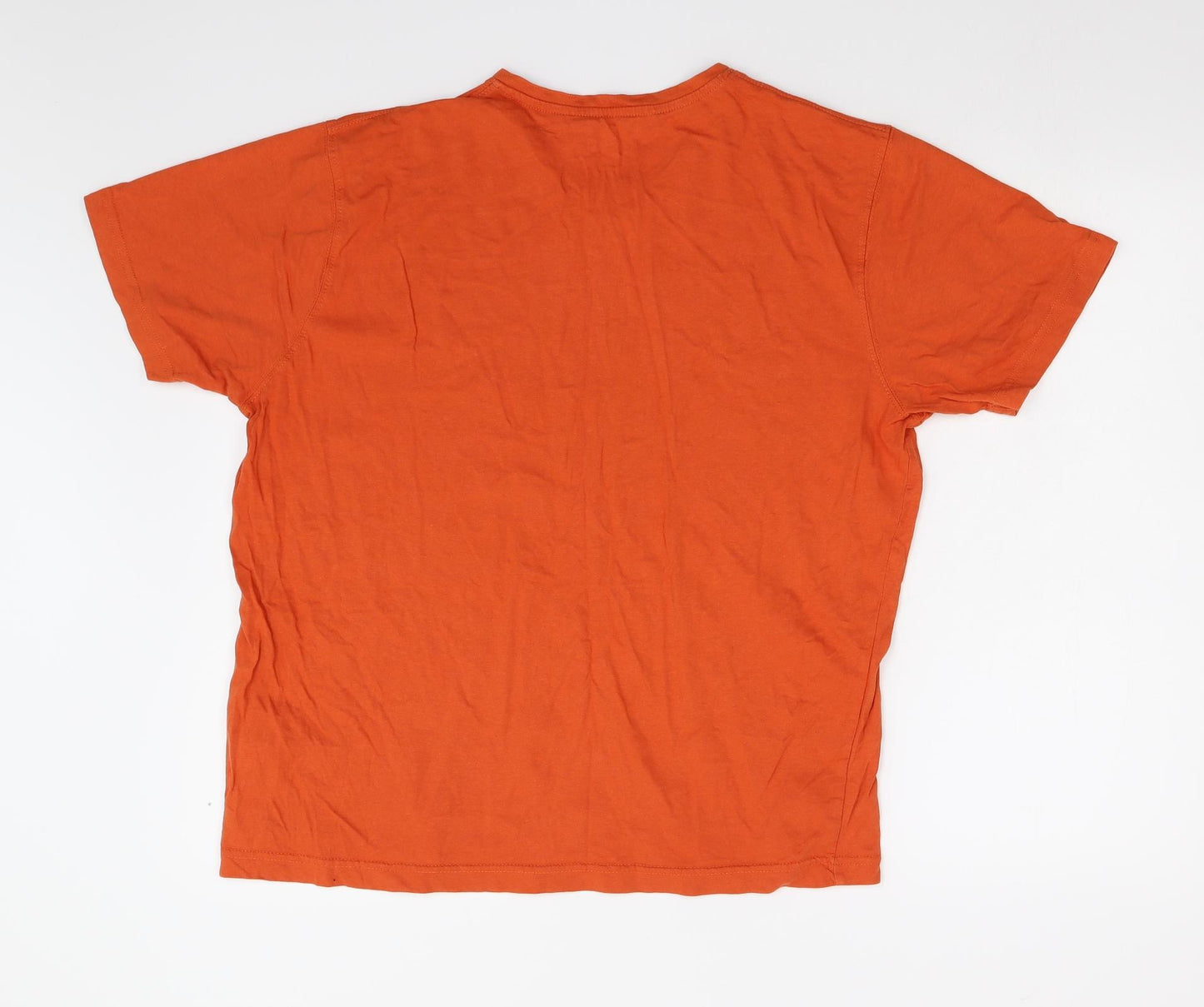 Preworn Mens Orange    T-Shirt Size L