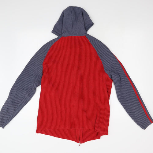 Aris Mens Red   Full Zip Hoodie Size M