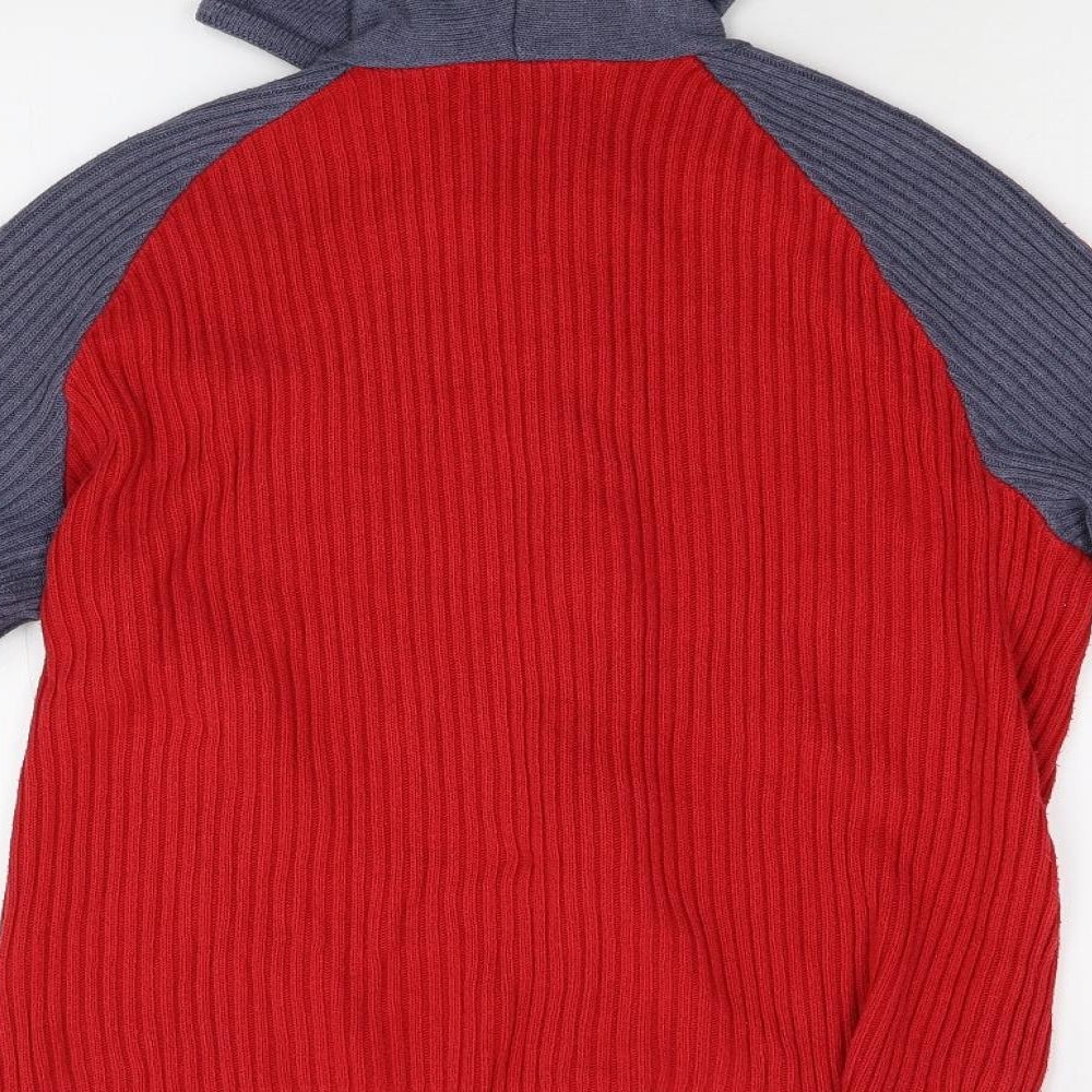 Aris Mens Red   Full Zip Hoodie Size M