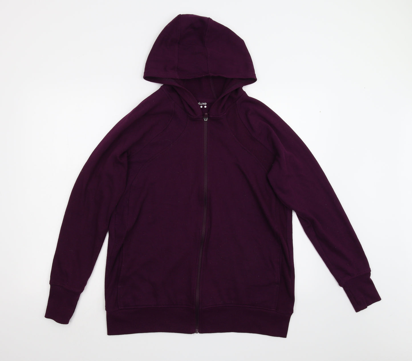 Souluxe Womens Purple   Full Zip Hoodie Size L