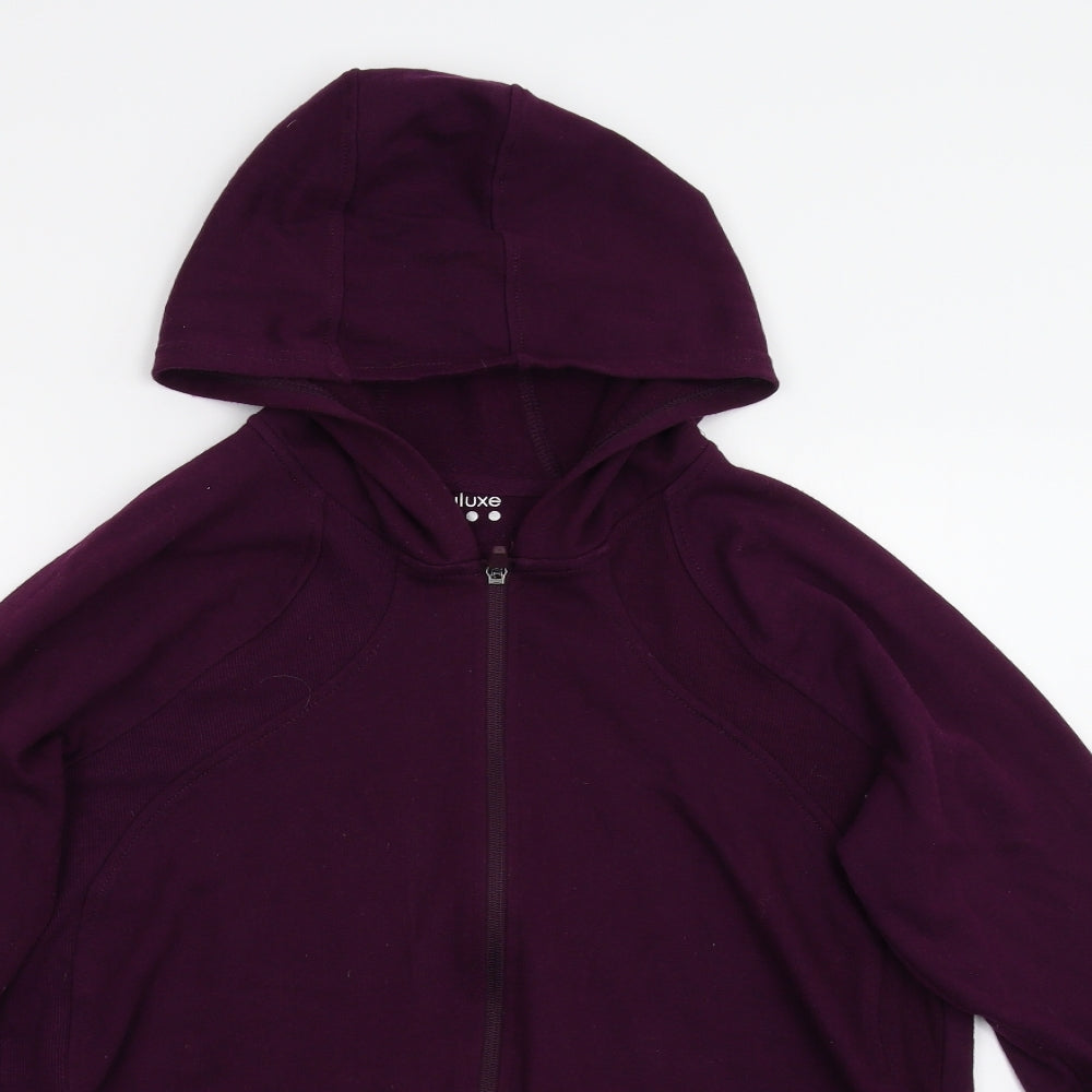 Souluxe Womens Purple   Full Zip Hoodie Size L