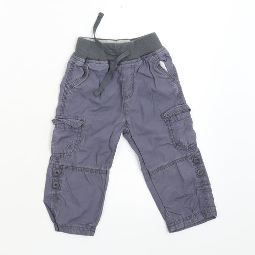George Baby Grey   Cargo Trousers Size 9-12 Months