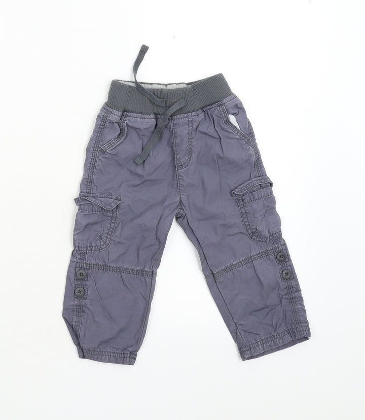 George Baby Grey Cargo Trousers Size 9-12 Months